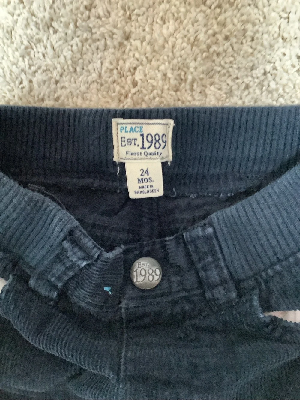 Children’s Place - Corduroy - Navy blue pants - 24 Months